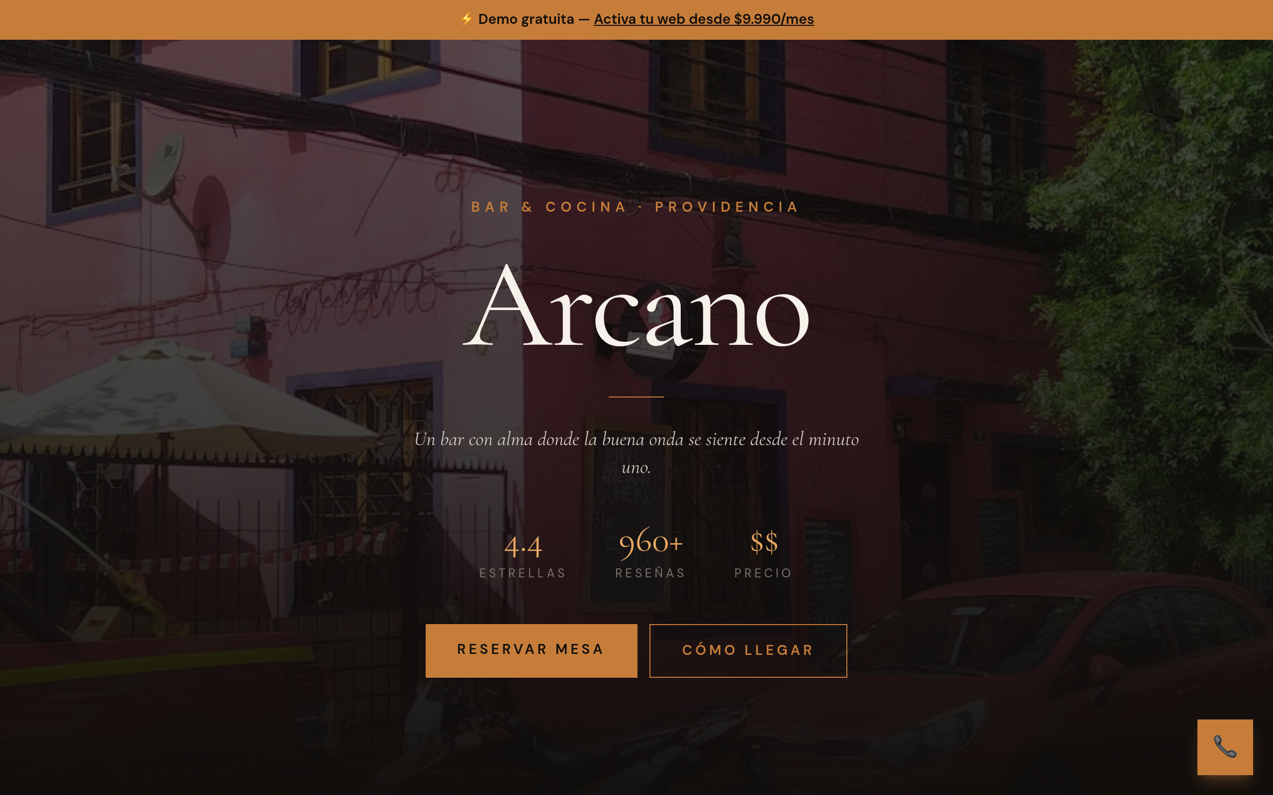 Arcano Bar demo